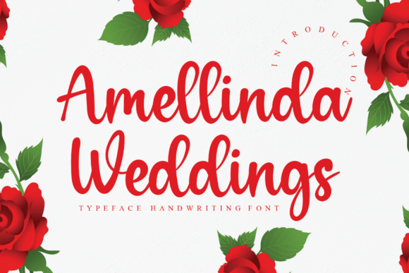 Amellinda Weddings: A Stylish Script Font for Elegant Designs