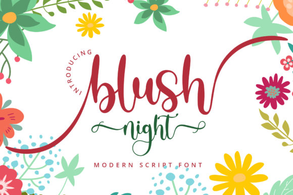 Blush Night: Elegant Handwritten Style