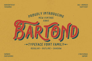 Discover the Charm of Bartond: A Vintage Display Font for Retro Projects
