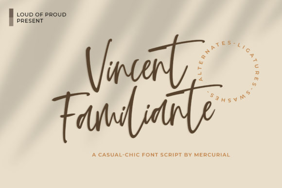 Vincent Familiante: A Handwritten Font for Elegant Design